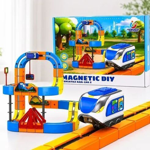 Трек-конструктор Magnetic DIY монорейка магнітний 80 деталей (WX2702)
