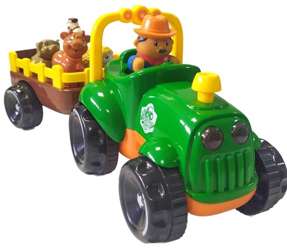 Трактор Limo Toy з причепом зелений українська озвучка (M5572UAGR)
