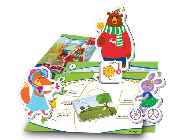 Гра розвиваюча Vladi toys магнітна Англійська 12 місяців (VT5411-10)