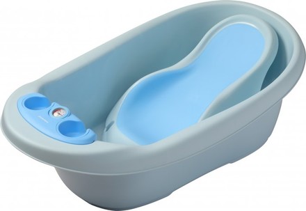 Ванночка детская Babyhood Дельфин с горкой 87см голубая (BH-314B)