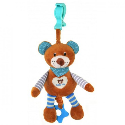 Іграшка підвіска Baby Mix Ведмедик музична блакитна (16393/37194)