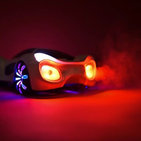 Машинка на радиоуправлении POWER MOTORS электромобиль с зарядной станцией и свето-звуковыми эффектами и парогенератором бирюзовая (PM3419TF)