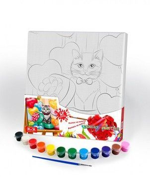 Картина розпис на полотні Danko Toys Подарунковий котик 31х31см (PX-07-09)