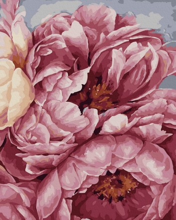 Картина для малювання за номерами Brushme Цвітіння півоній 40х50см (GX40543)