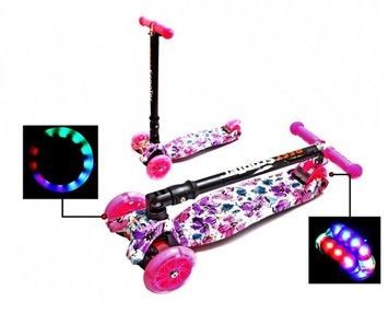 Самокат дитячий Scale Sport Scooter Maxi Flowers Маки складаний (598733383)
