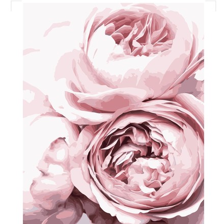 Картина для малювання за номерами Стратег Ніжні рожеві півонії 2 40х50см (VA-3127)