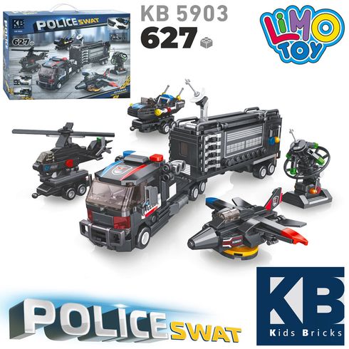 Конструктор Limo Toy Kids Bricks Police SWAT поліцейський спецзагін 627 дет (KB5903)