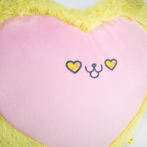 Мягкая игрушка Kidsqo Подушка сердце кот 43см желто-розовая (KD657)