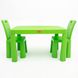 Набір дитячих меблів DOLONI Столик із двома стільцями зелений (04680/2)