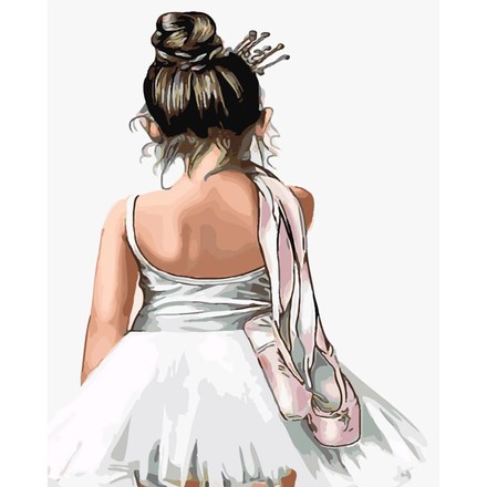 Картина для малювання за номерами Стратег Крихітка балерина 40х50 (SY6261)