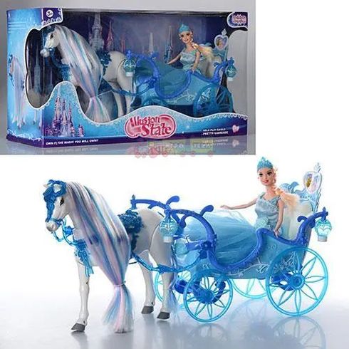 Игрушка Карета с конем и куколкой (223A)