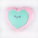 Мягкая игрушка Kidsqo Подушка сердце кот 43см розово-мятная (KD656)