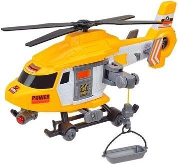 Іграшковий вертоліт 1:16 із світло-звуковими ефектами 29 см жовтий (JS128B)