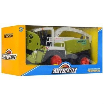 Игрушечный комбайн АвтоСвит со сложной жаткой для кукурузы 36 см (AS-2137)