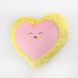 Мягкая игрушка Kidsqo Подушка сердце улыбка 43см желто-розовая (KD659)