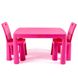 Набір дитячих меблів DOLONI Столик із двома стільцями рожевий (04680/3)