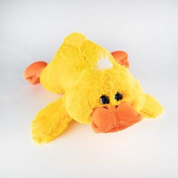 Мягкая игрушка Попелюшка Утка Крякря 45см желтая (ZL421)