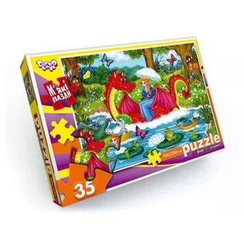 Пазлы Danko Toys Дракон и красавица мягкие большие 35 эл (S35-09-04)