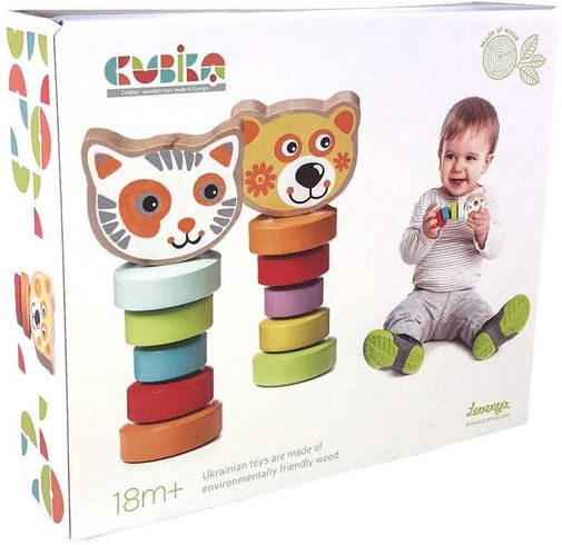Набор деревянных игрушек Cubika Гибкие животные (13661)