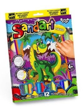 Набір для творчості Danko Toys фреска з кольорового піску SandArt Динозавр (SA-02-10U)