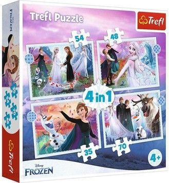 Пазлы Trefl Магия леса Ледяное сердце 2 Дисней 4в1 (34398)