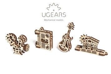 Механический 3D пазл UGEARS Фиджеты-Творчество. Набор из 4 шт. (70041)