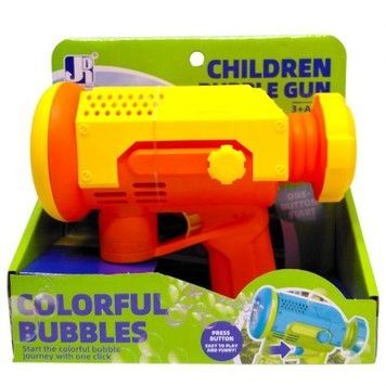 Пистолет Children bubble gun генератор мыльных пузырей желто-оранжевый (P82098YL)