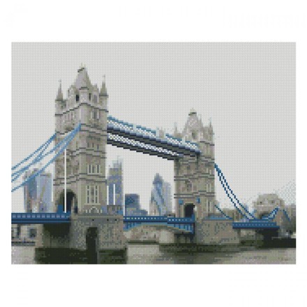 Картина за номерами з алмазною мозаїкою Стратег Лондонський Tower Bridge 40х50см (FA40841)