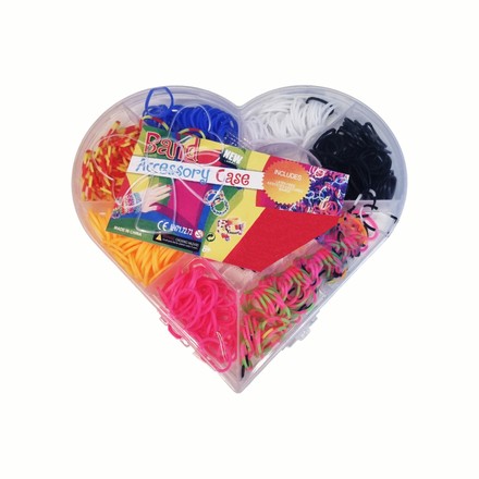 Набор для творчества резинки для плетения браслетов в коробке сердечко (KS0727)