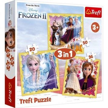 Пазли Trefl Магічна сила Анни та Ельзи Дісней Крижане серце 2 3в1 (34847)