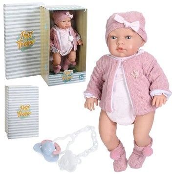 Пупс Petit Tresor м'яконабивний із пустушкою 45 см (B691925)