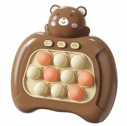 Игрушка детская антистресс Pop It электронный Мишка коричневый (AA702)