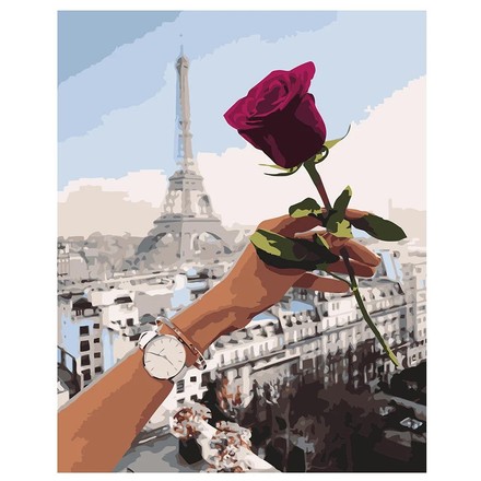 Картина для малювання за номерами Стратег Побачення в Парижі 40х50см (VA-1169)