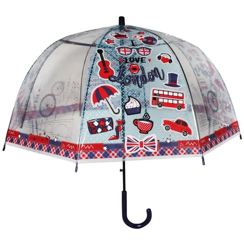 Зонтик детский прозрачный с принтом d-80 см (UM533)