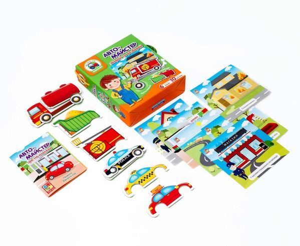 Розвиваюча гра Vladi toys для малюків із рухливими деталями Автомайстер (VT2109-01)