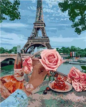 Картина для рисования по номерам Стратег Романтика в Париже 40х50см (VA-2263)