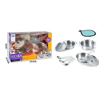 Набір іграшкового посуду металевий 10 ел 2 види (666-C5/C6)