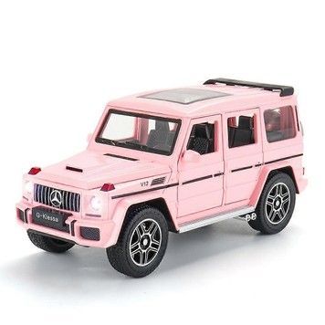 Колекційна моделька АвтоСвіт 1:24 Mercedes-Benz G63 металева взаємодіючі елементи кузова рожева (AP-1834PN)