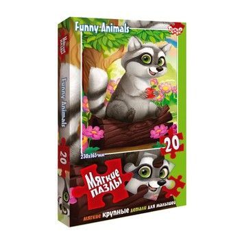 Пазли Danko Toys м'які великі деталі Єнот з яблуком 20 ел (S20-08-15)