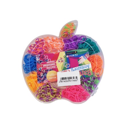 Набір для творчості гумки для плетіння браслетів в коробці яблучко (KS0726)