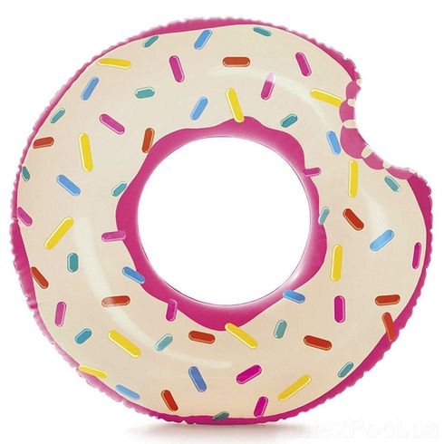 Круг надувний Intex Пончик 94см рожевий (56265)