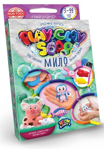 Набор для творчества Danko Toys Мыло пластилиновое Play Clay Soap 4 цв. (укр) (PCS-02-01U)