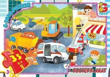 Пазли G-Toys Вчимося з задоволенням: Аварійні служби 35 ел (GF07)
