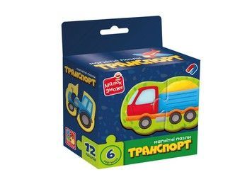 Пазли Vladi toys Малюк зможе "Транспорт" магнітні 12 ел (VT1733-02)