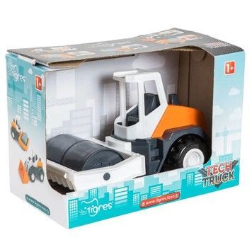 Машина Tigres Tech Truck будівельна техніка коток в коробці (39478K)