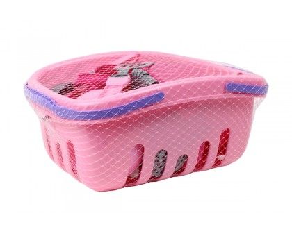 Іграшка дитяча ТехноК Набір посуду в кошику рожевий (TH7181)
