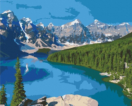 Картина для малювання за номерами Art Craft Озеро Марейн, Канада 40х50 (10535-AC)