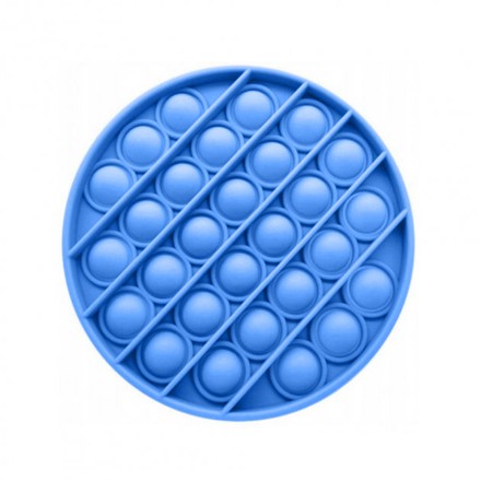 Игрушка детская POP IT Антистресс силиконовый круглый синий (A4104BL)