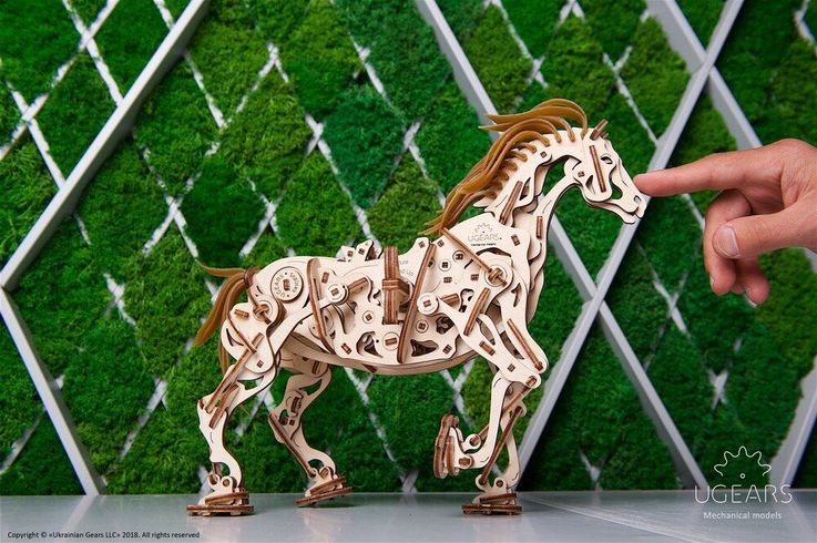 Механічний 3D пазл UGEARS Кінь-механоід (70054)