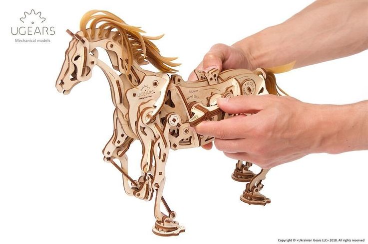 Механічний 3D пазл UGEARS Кінь-механоід (70054)